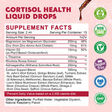 Gouttes cortisol liquide JIANKYTZ avec Rhodiola et Ashwagandha pour le soutien.