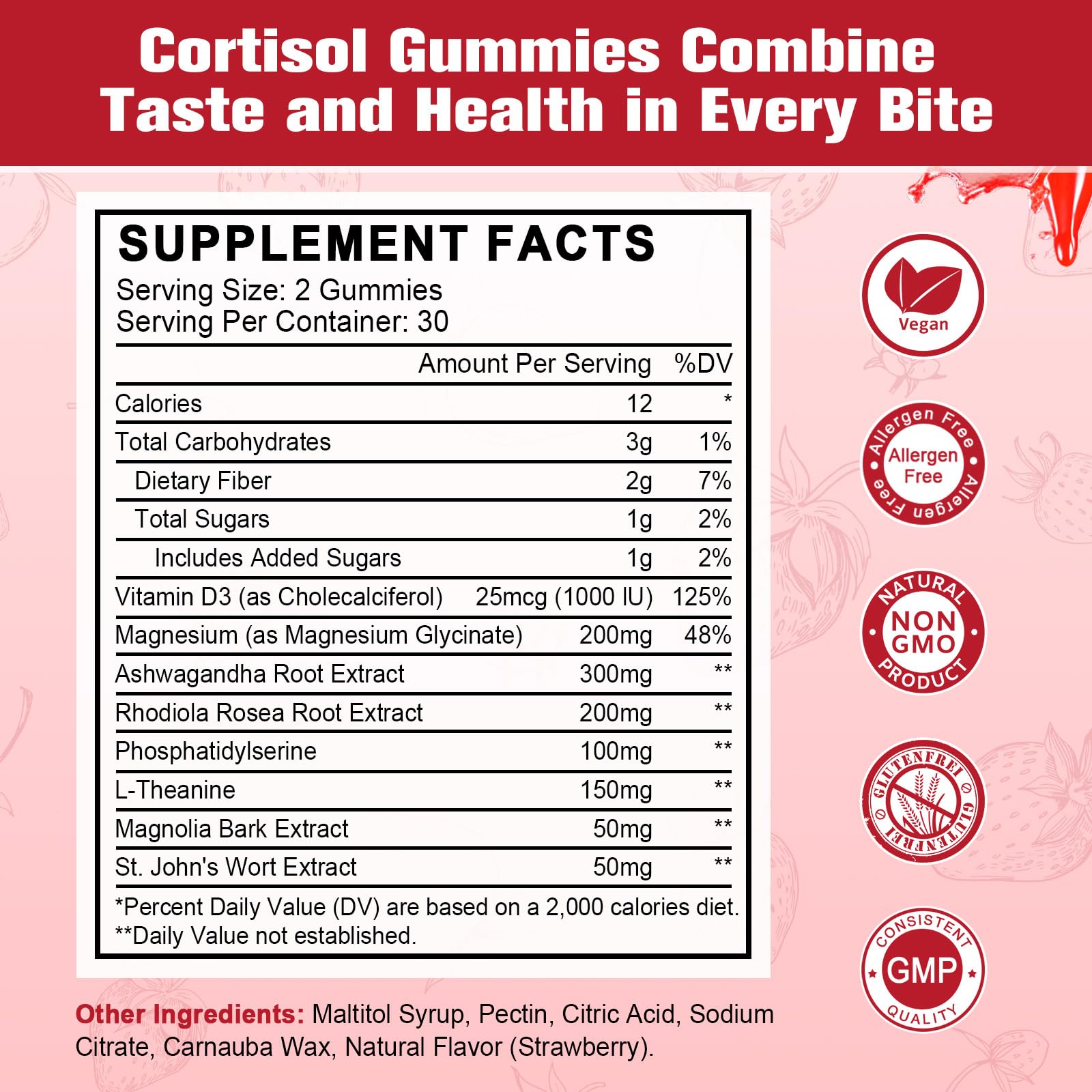Gummies JIANKYTZ Cortisol avec Rhodiola, effet relaxant potentiel pour soirées calmées.