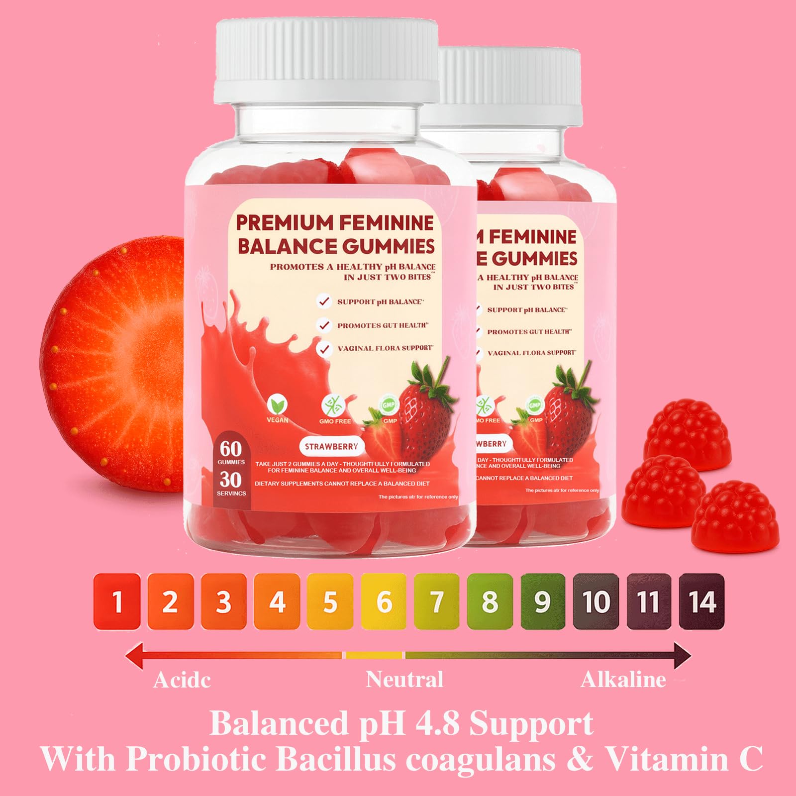 Format 30 jours JianQ PH, dosage simple avec deux gommes par jour.