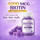 Gommes véganes JianQ Biotine: zinc et vitamine C pour beauté.