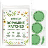 Patch JIATUHAN Dopamine Extra Strength montrant l'humeur équilibrée et une journée plus positive.