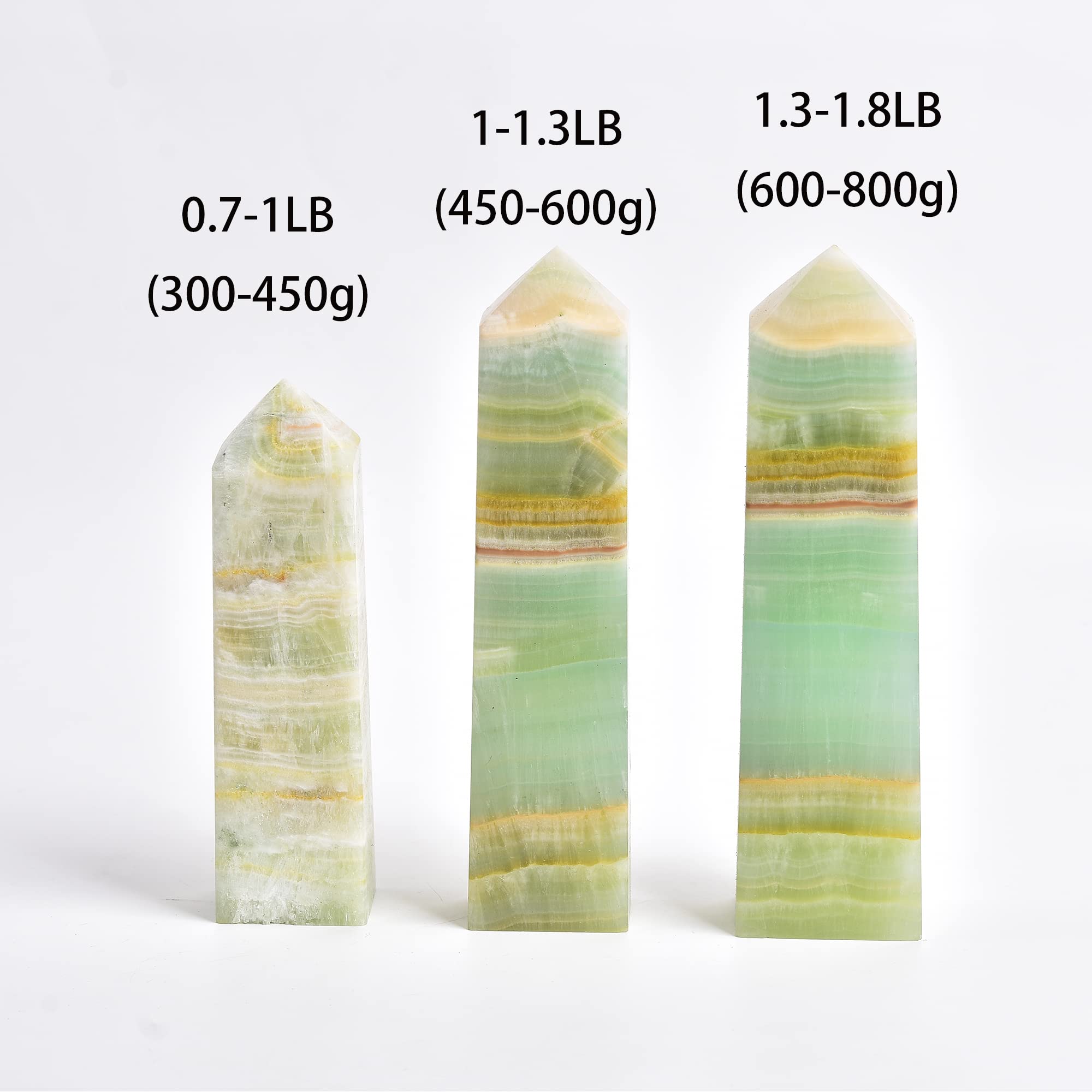 JIC Gem bâton cristal Caraïbes au polissage artisanal pour Reiki et méditation.