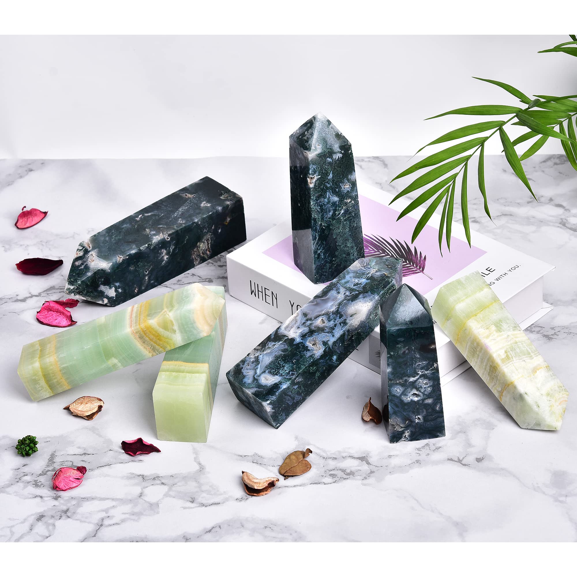 Bâton cristal Guérison JIC Gem, décor élégant pour espace sacré.