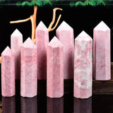 Bâton Pink Powder Opal JIC Gem sur bureau ou étagère.