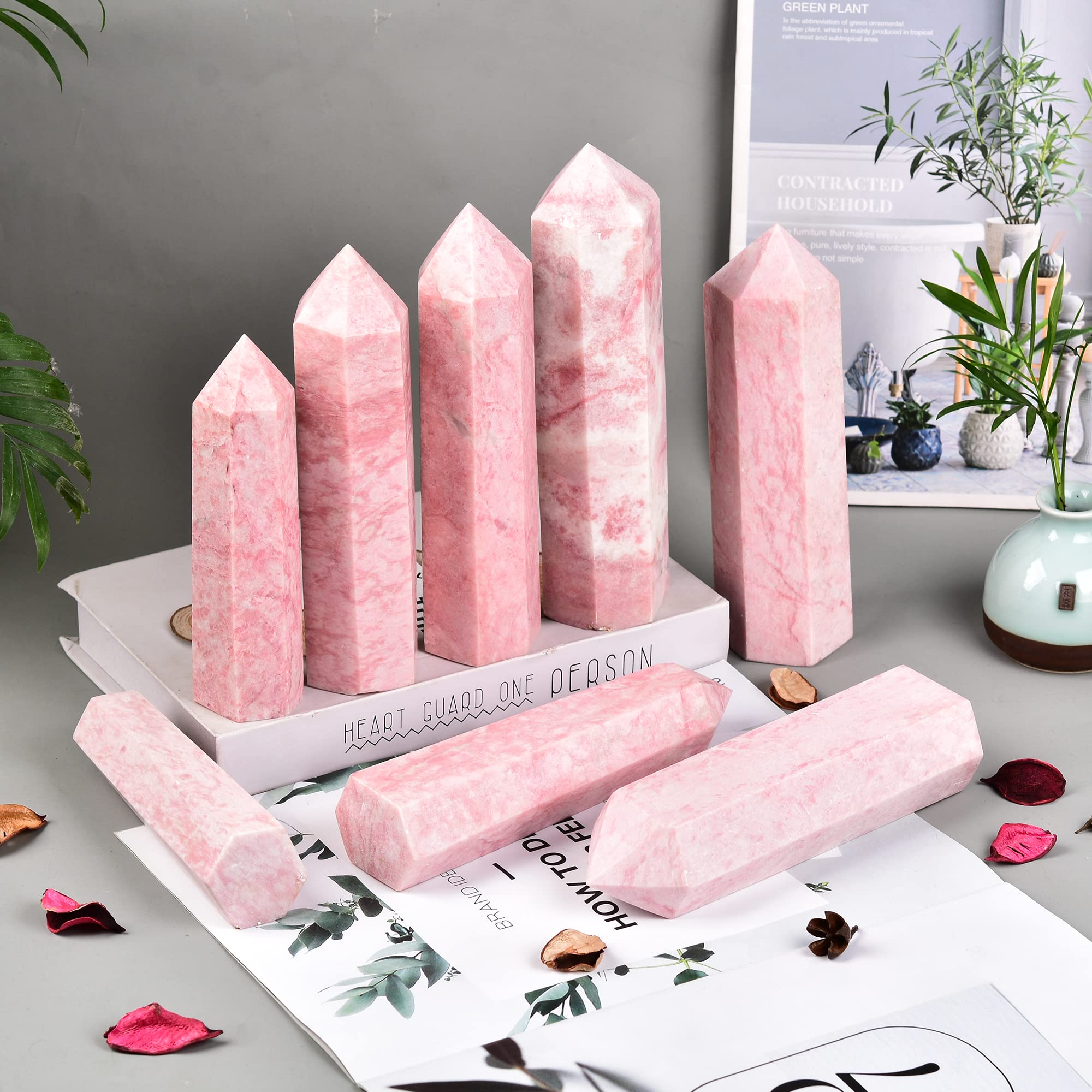 Bâton Pink Powder Opal JIC Gem pièce de collection.