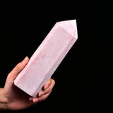 Bâton Pink Powder Opal de JIC Gem pour énergie douce Reiki.