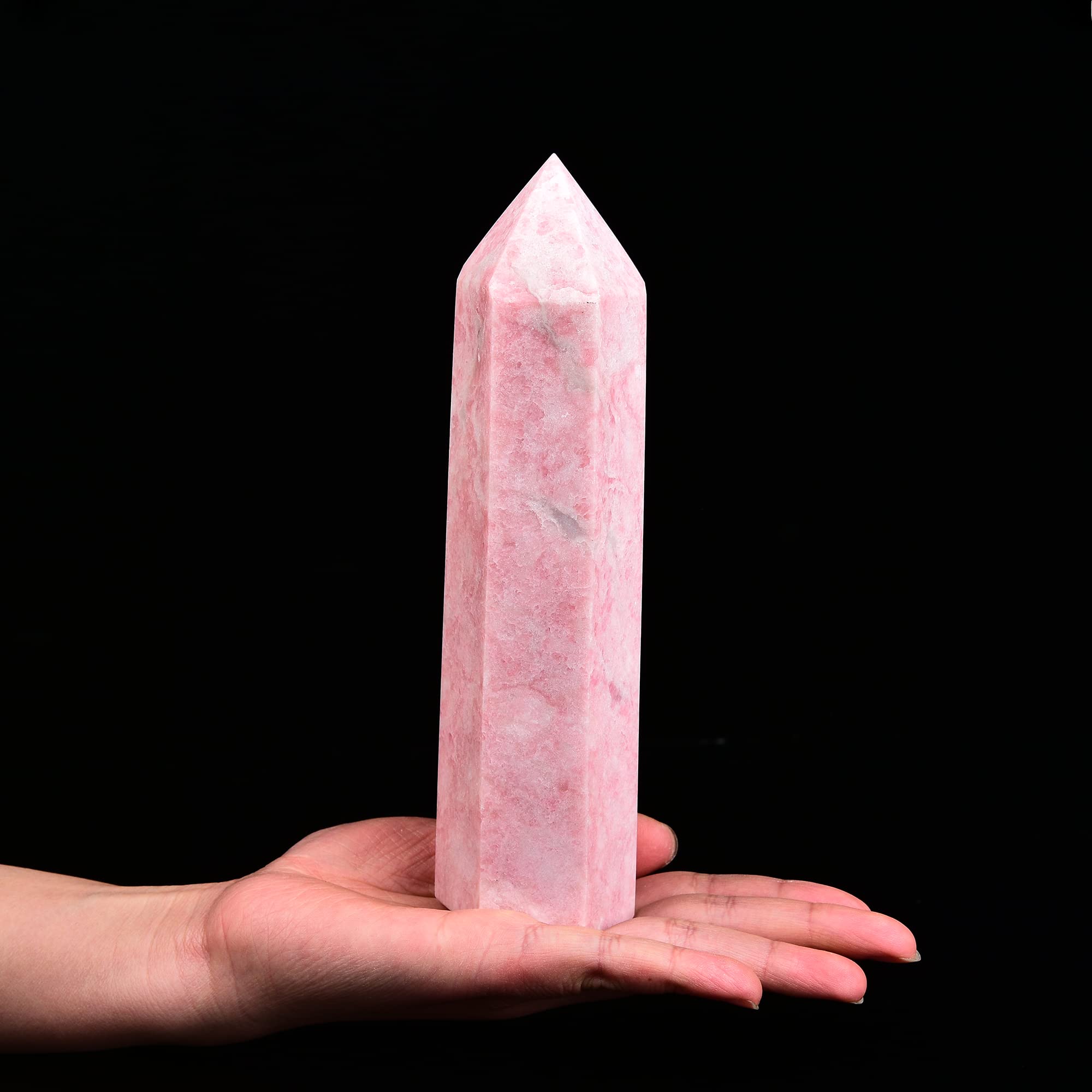 Bâton Pink Powder Opal JIC Gem pour méditation et concentration.