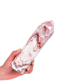 JIC Gem bâton quartz coloré 6 facettes, focalisation d'énergie pour méditation et décoration.
