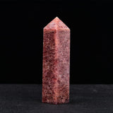 JIC Gem baton quartz strawberry, outil d'énergie apaisante.
