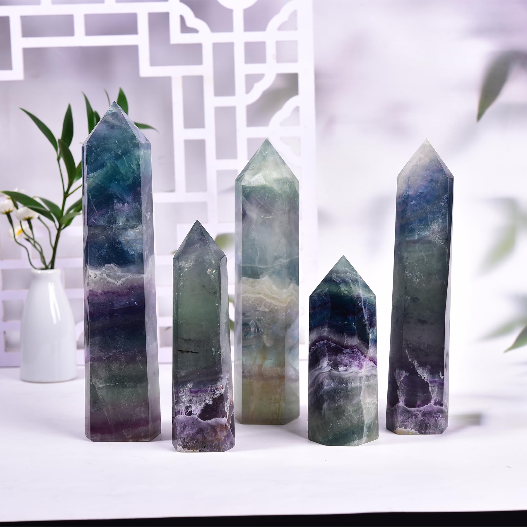 JIC Gem cadeau fluorite, idéal pour collectionneurs.