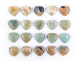 JIC Gem cœur amazonite face-1, apaise le stress et améliore la concentration.