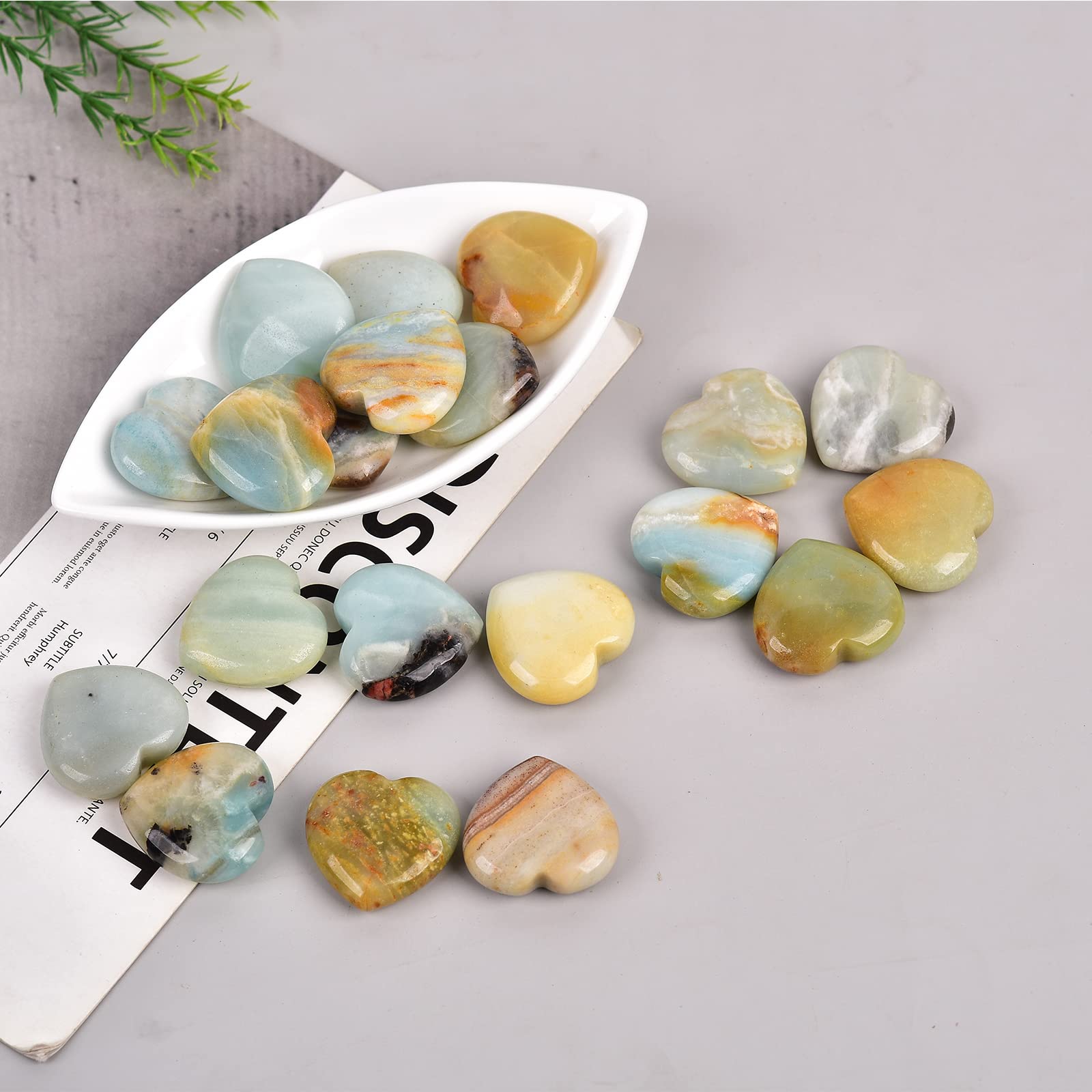 JIC Gem cœur fluorite détail-2, textures et nuances de couleur pour déco apaisante.