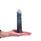JIC Gem cristal fluorite arc-en-ciel pour méditation et concentration.