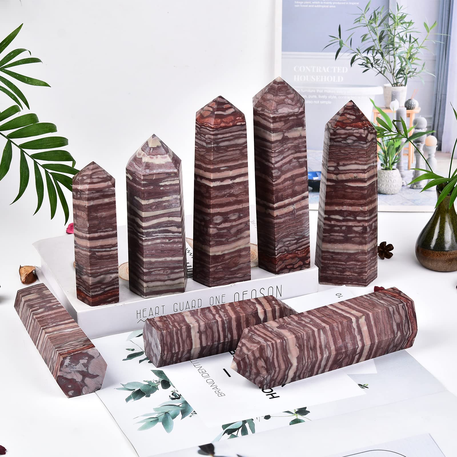 Décor élégant en cristal zèbre rouge pour maison ou bureau
