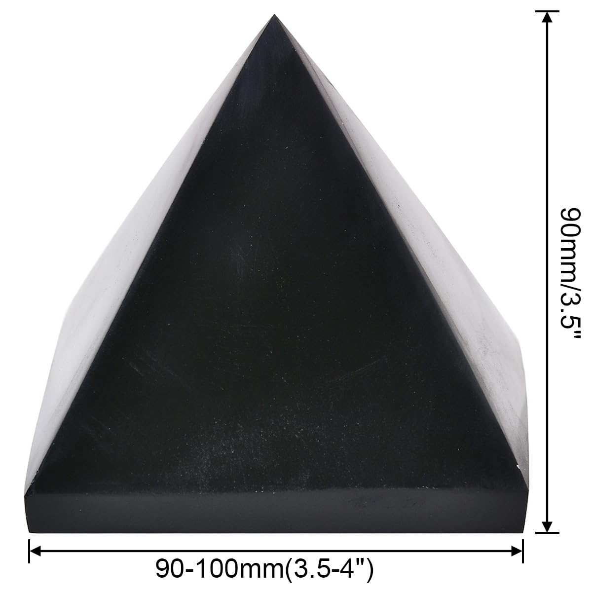 Pyramide obsidienne noire JIC Gem favorisant l'équilibre énergétique.