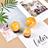 Boule fluorite jaune JIC Gem, motifs naturels uniques et couleurs vives.