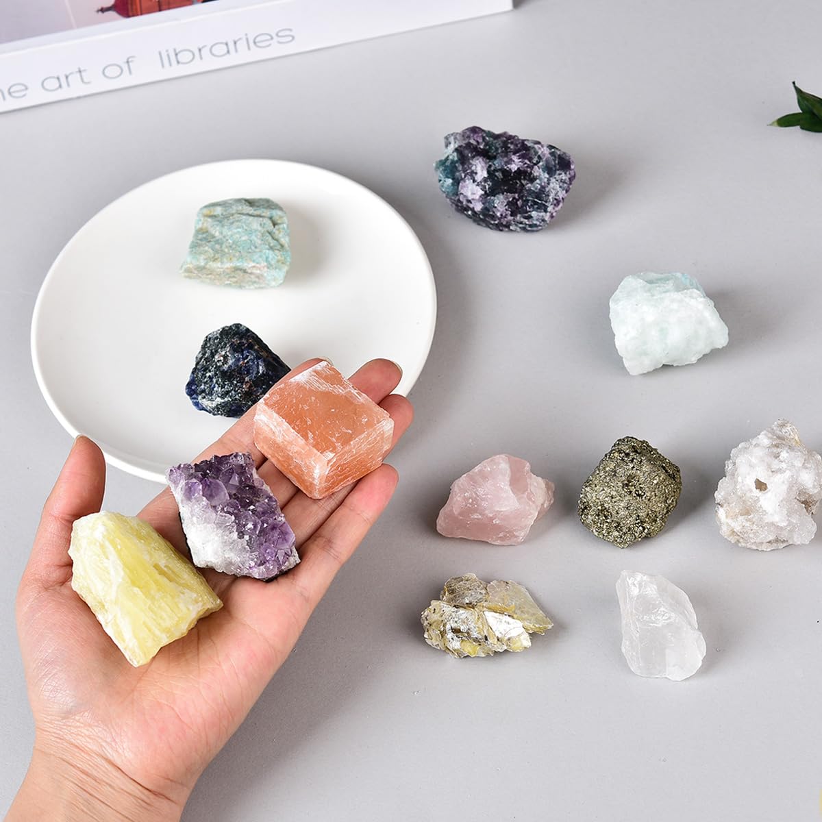 Fluorite verte brute de JIC Gem, tons rafraîchissants