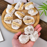 JIC Gem coffret cadeau géode quartz druzy, idée cadeau naturelle et élégante.