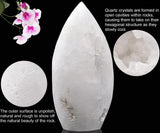Géode quartz druzy JIC Gem prête Reiki et méditation.