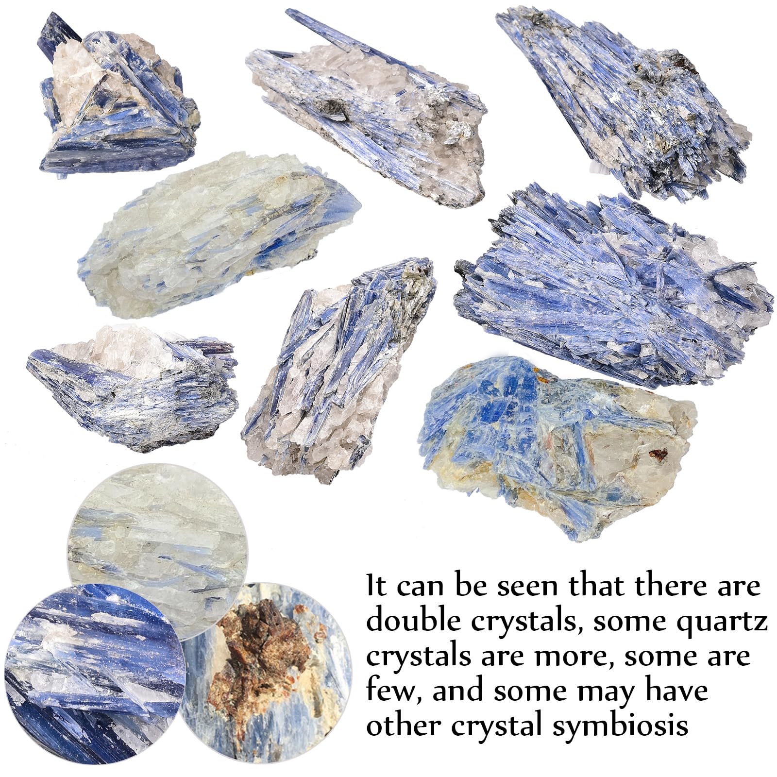 JIC Gem kyanite bleue, décoration intérieure apaisante et esthétique.