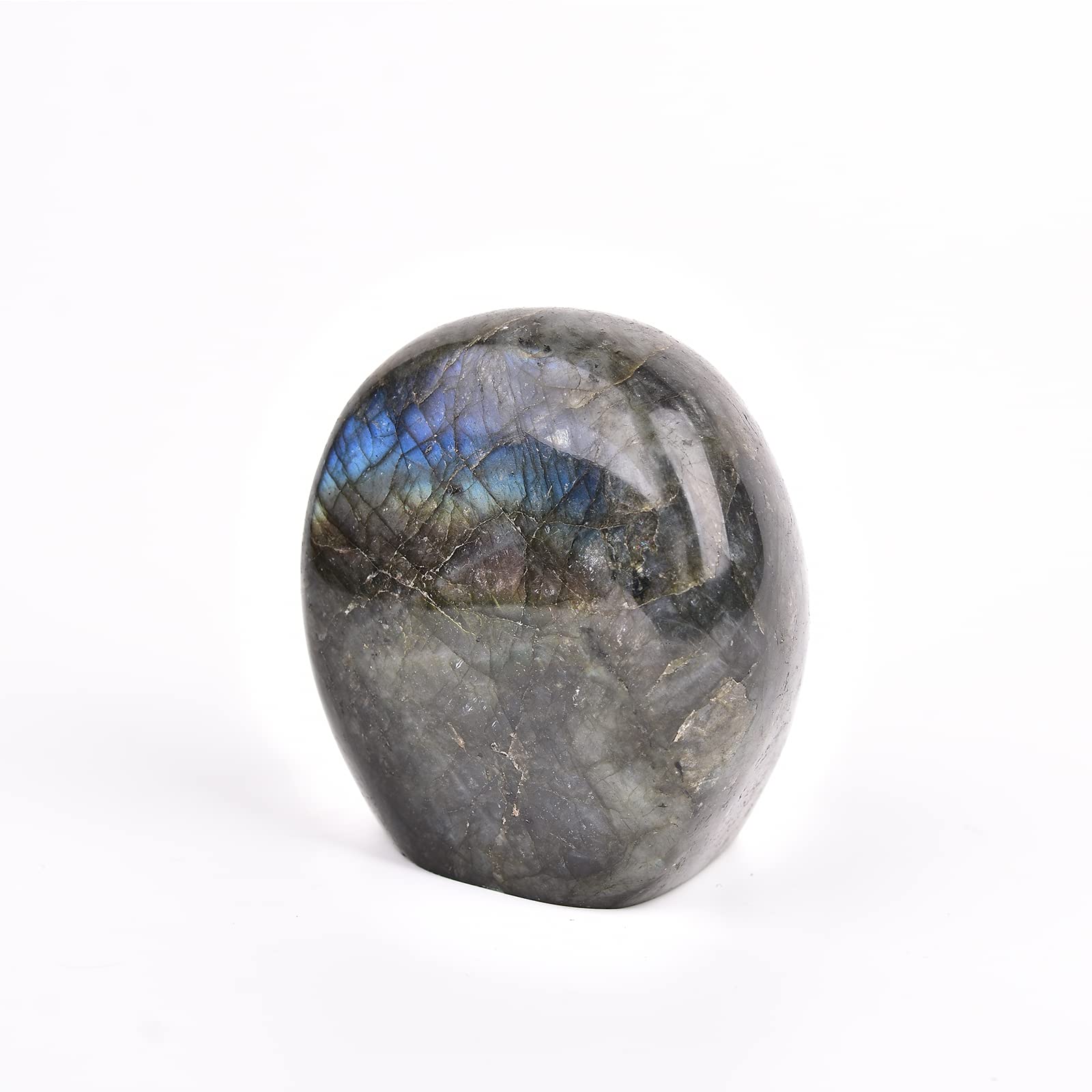 Labradorite arc-en-ciel sous lumière, éclaire l’espace de détente
