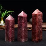 JIC Gem méditation cristal strawberry, soutien calme.