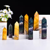 JIC Gem obélisque fluorite porte énergie et focus.