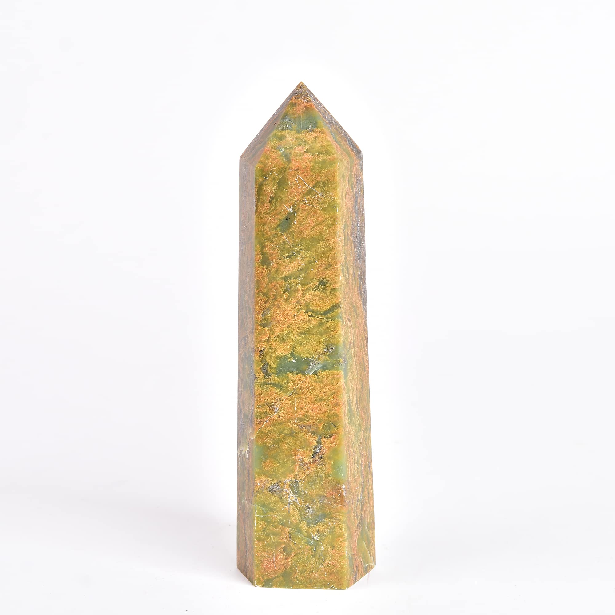 Pointe de cristal verte JIC Gem, parfaite pour méditation et concentration