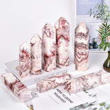 JIC Gem obélisque quartz coloré, idéal pour feng shui et harmonie domestique.