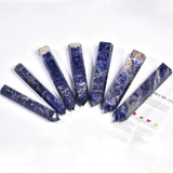 Gros plan sur la couleur et la texture sodalite bleue JIC Gem