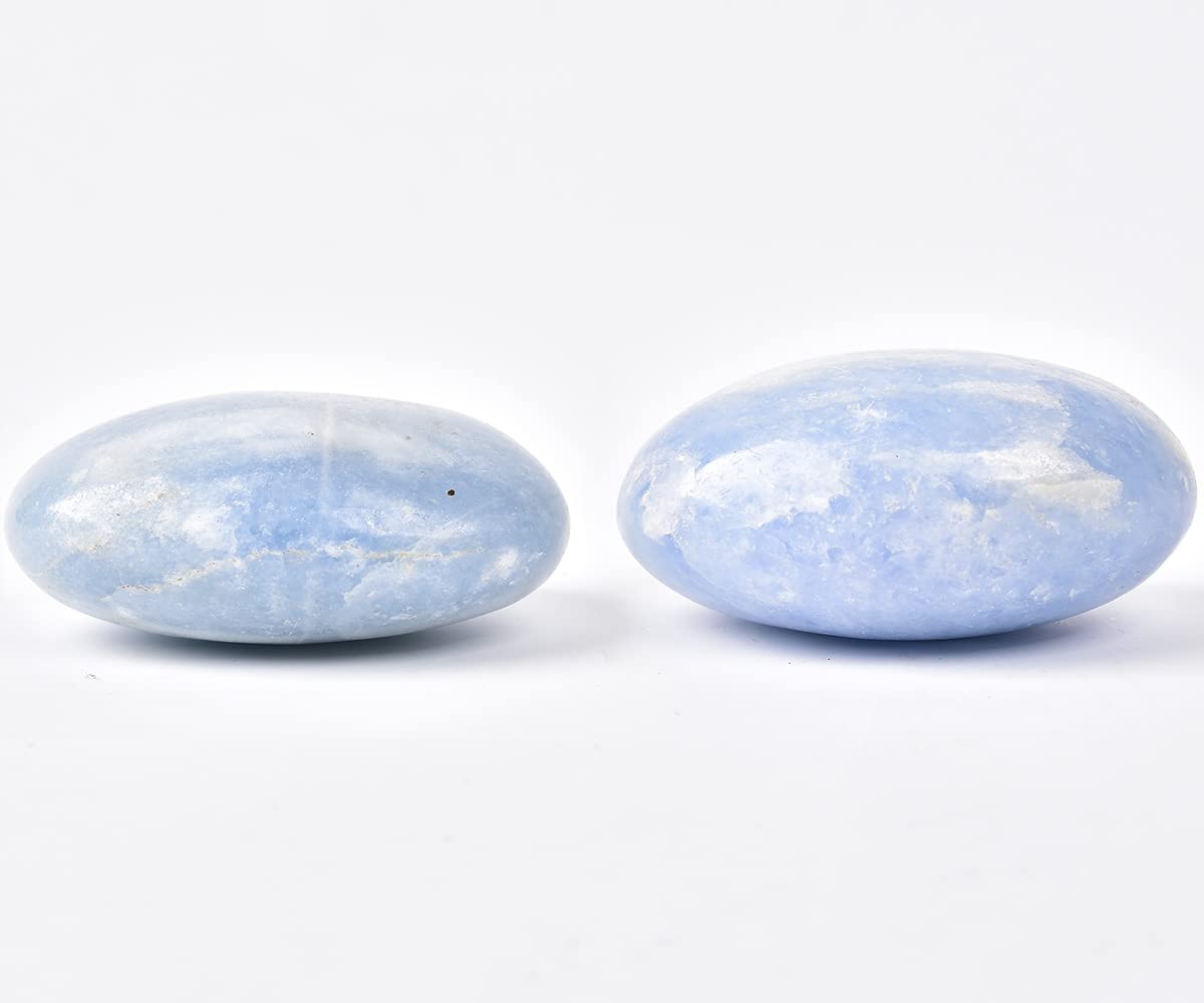 JIC Gem pierre palmier celestite bleue pour relaxation quotidienne