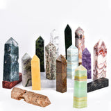 Pièce naturelle unique JIC Gem pointe cristal énergie naturelle