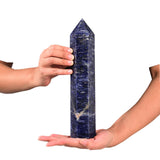 JIC Gem pointe cristal sodalite bleue, soutien à la concentration et clairvoyance.