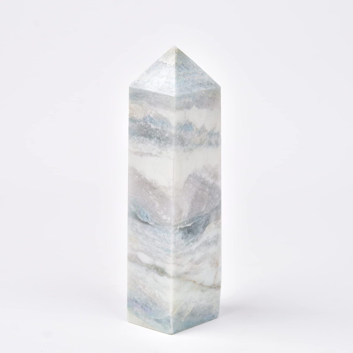 Pointe quartz Celestite Aura bleu JIC Gem pour relaxation et méditation