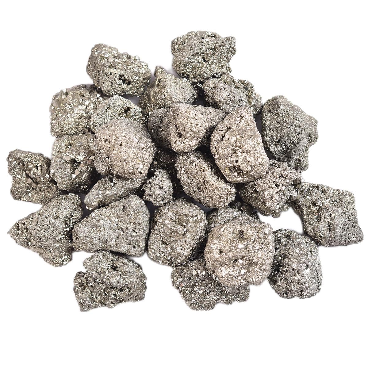 JIC Gem Pyrite – morceaux bruts 20-40 mm, parfaits pour méditation et grilles énergétiques.