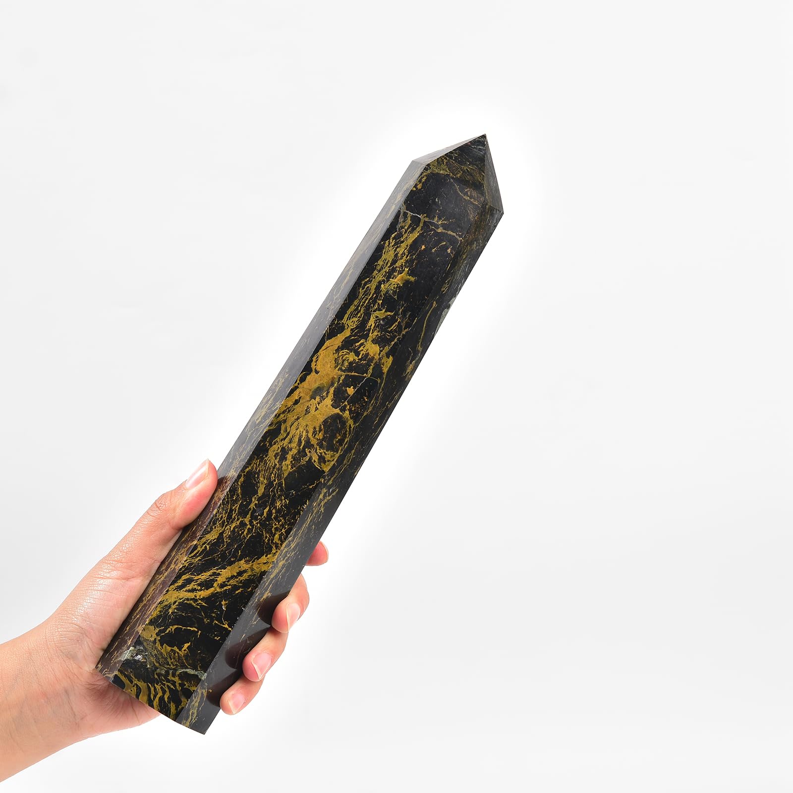 JIC Gem quartz facettes 6: baton clair favorise concentration et centrer l'énergie.