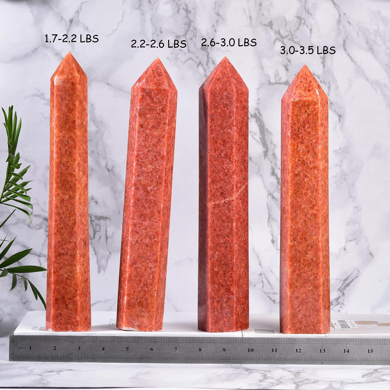 JIC Gem Soleil-Obélisque: cristal à 6 facettes pour grids Reiki.