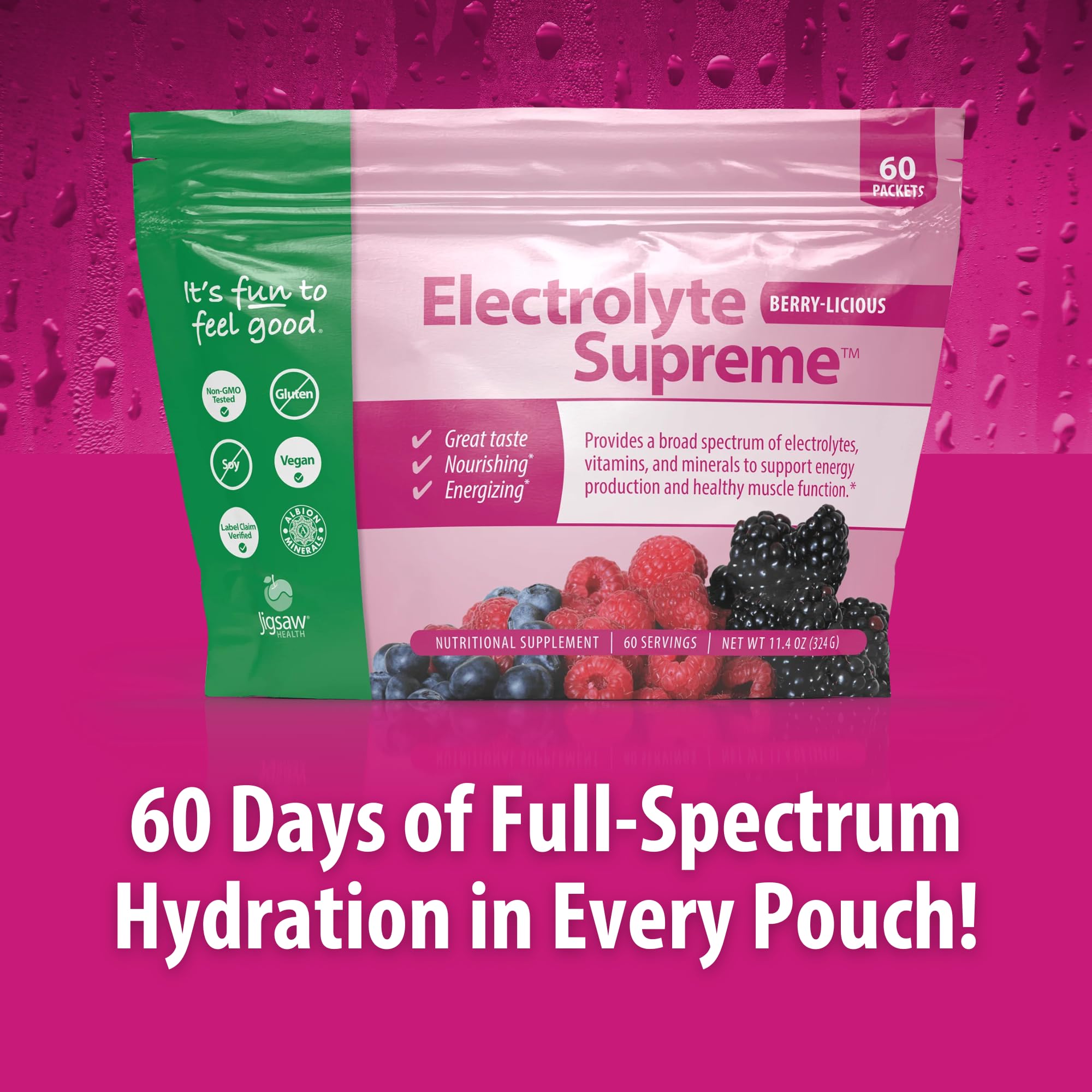 Les sachets-portions Jigsaw Electrolyte Supreme facilitent l’hydratation nomade.