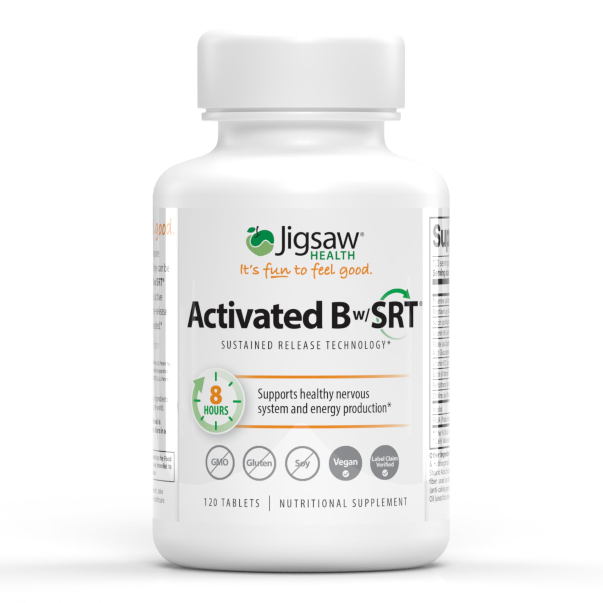 Jigsaw Health Activated B w/SRT — bouteille prête à l'apport en énergie durable