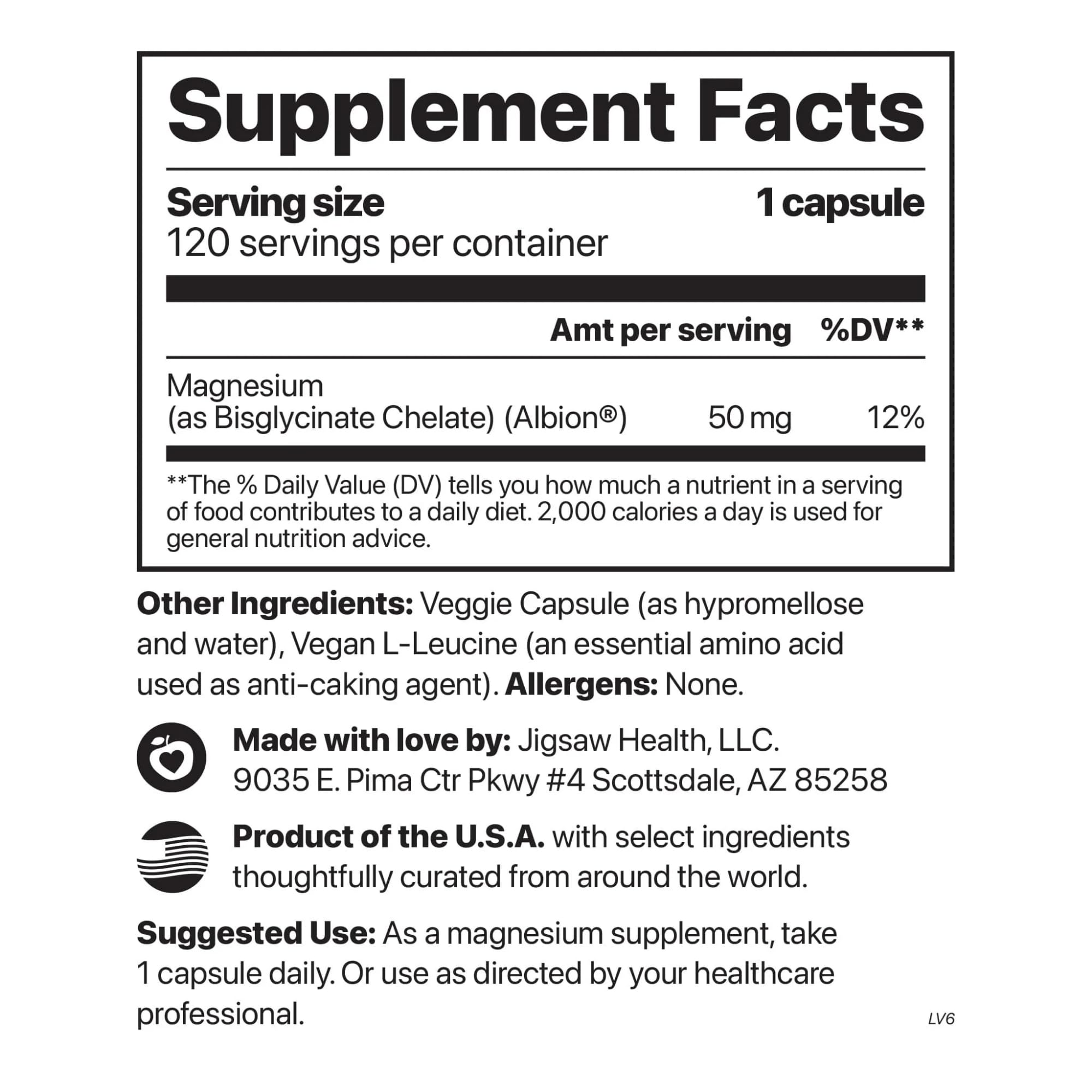 MagPure Glycinate — capsules végétales faciles à avaler et biodisponibles.