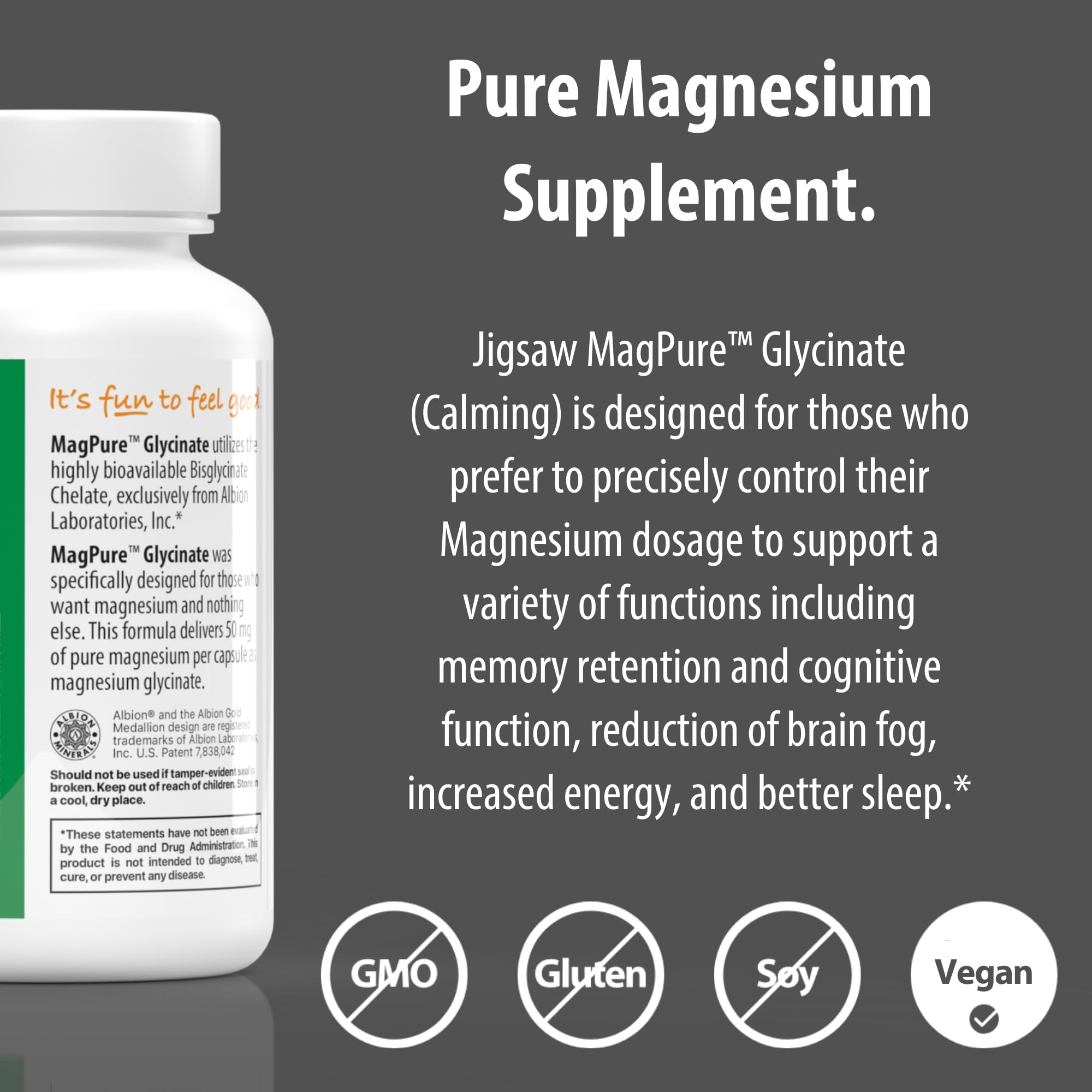 MagPure Glycinate — emballage affichant les ingrédients et l’engagement qualité.