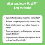 Jigsaw Health MagSRT: composition-vitamines-b6-folate-b12 visible sur le flacon.