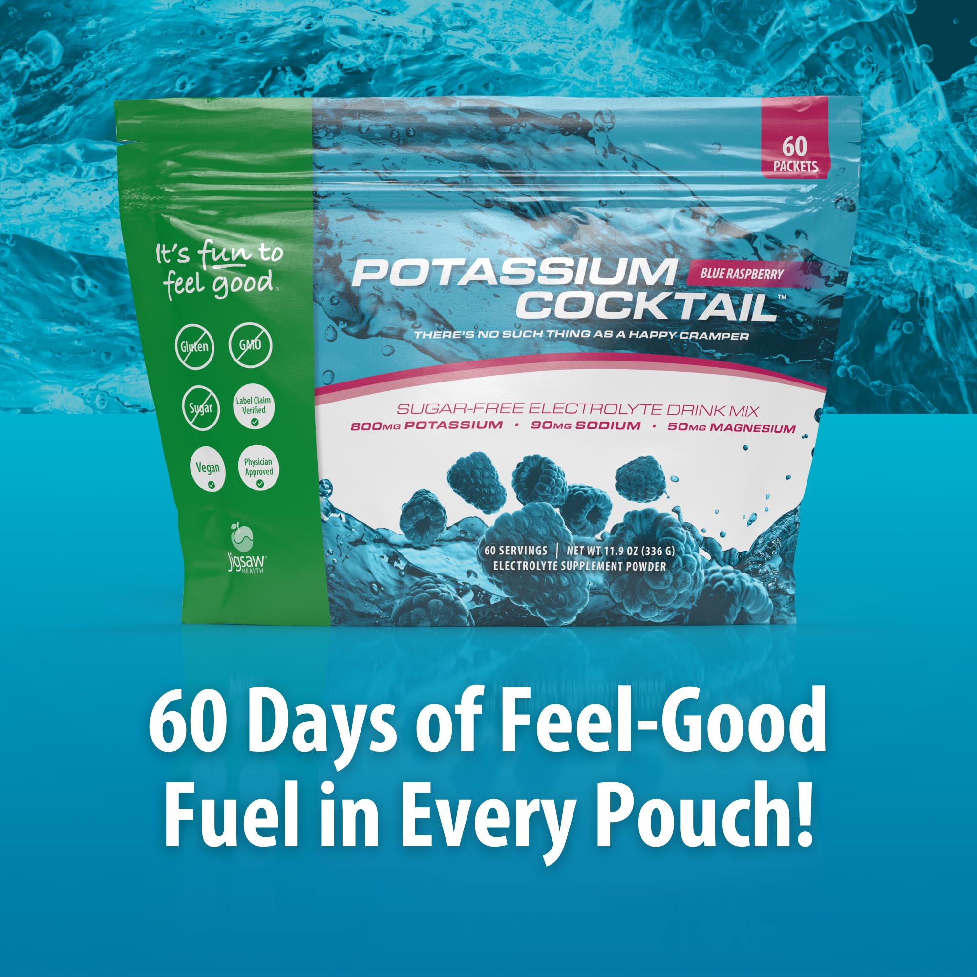 Jigsaw Health Potassium Cocktail, préparation rapide dans l'eau froide