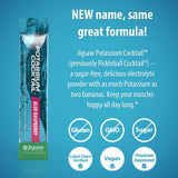 Jigsaw Health Potassium Cocktail, verre rafraîchissant avec goût framboise bleue