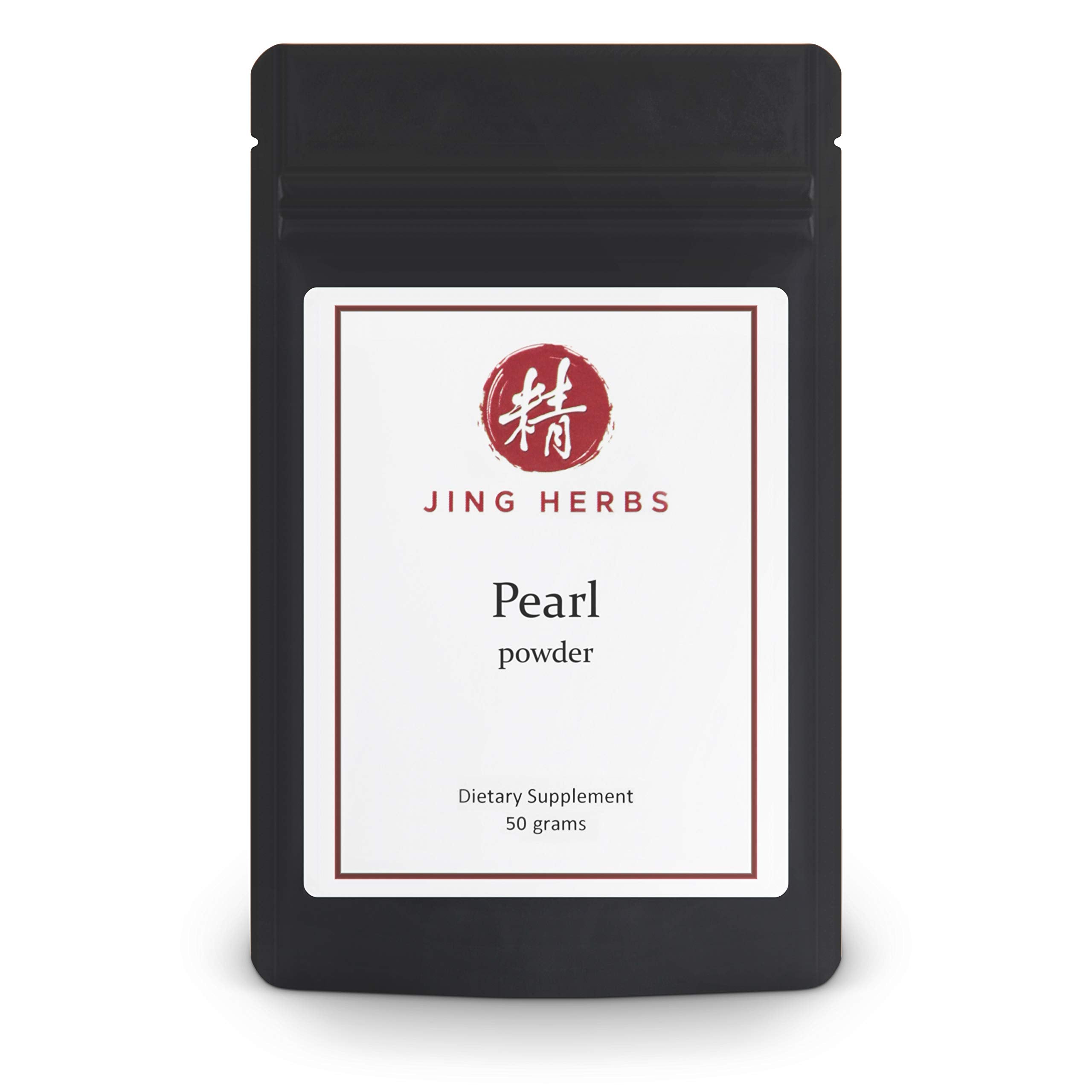 Poudre de perle Jing Herbs, flacon mis en valeur pour une peau lumineuse et énergie
