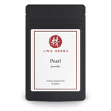 Poudre de perle Jing Herbs, flacon mis en valeur pour une peau lumineuse et énergie