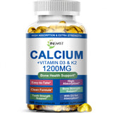 JINGYAT Calcium 1200 mg en bouteille pour des os solides au quotidien.