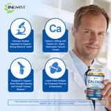 Dose quotidienne pratique des gélules pour le calcium et les vitamines.