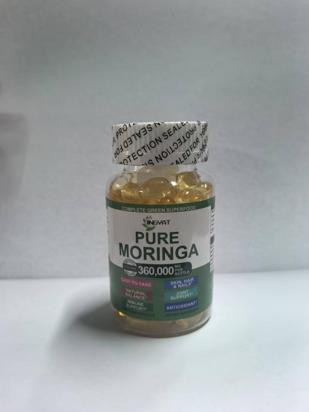 JINGYAT Moringa Softgels : peau saine et lumineuse grâce aux antioxydants