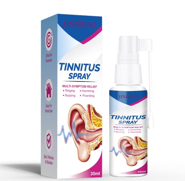 JINZZHAO pulvérisateur acouphènes, bouteille 30 ml, soulage rapidement les bruits d’oreille.